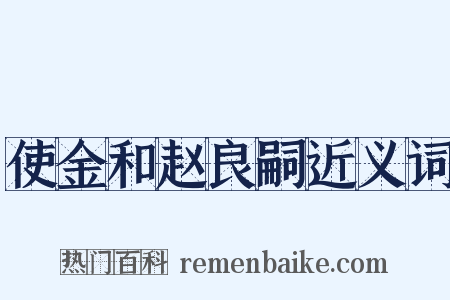 使金和赵良嗣近义词是什么意思的图片